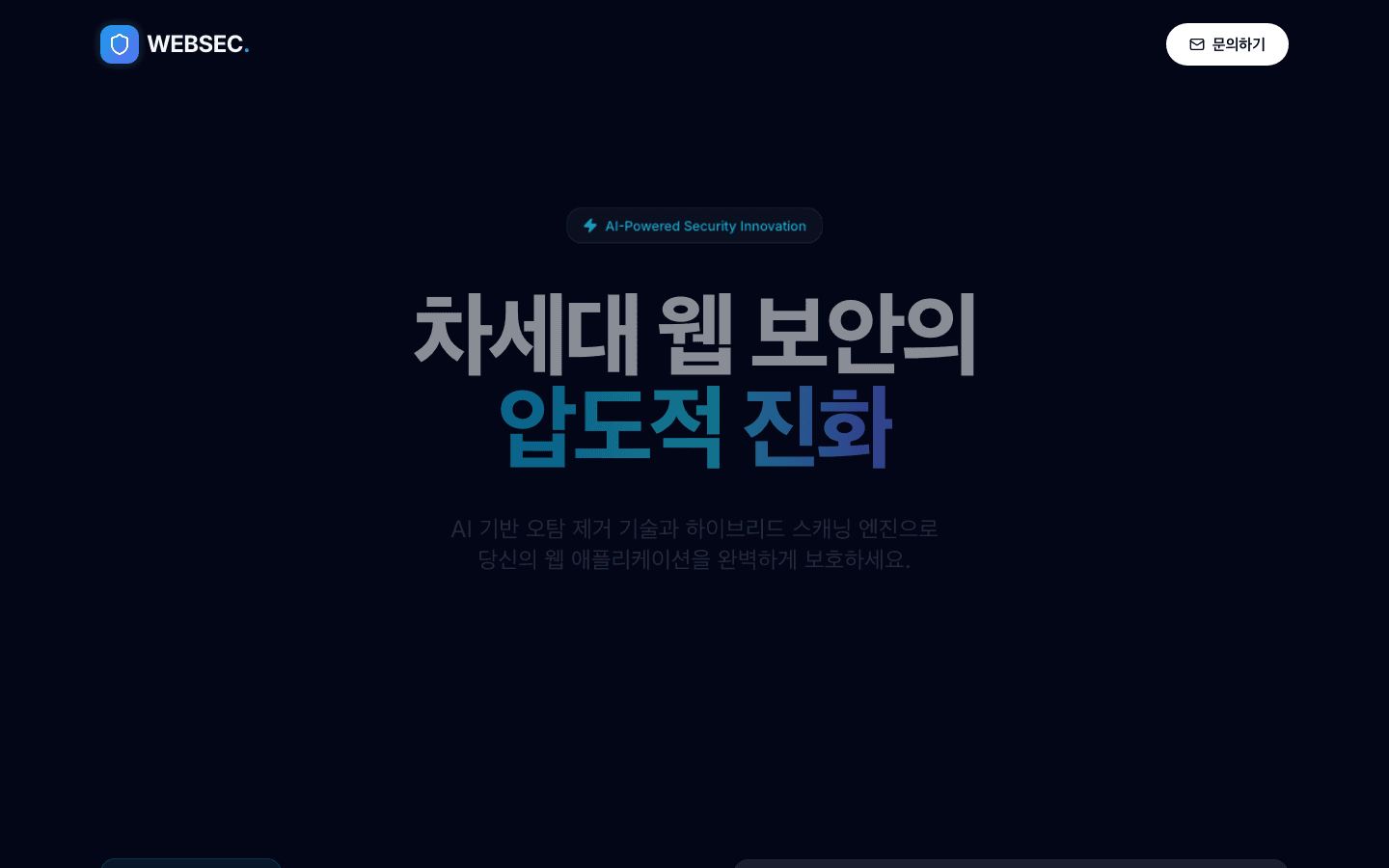 웹사이트 취약점 점검 툴 첫 화면 캡처
